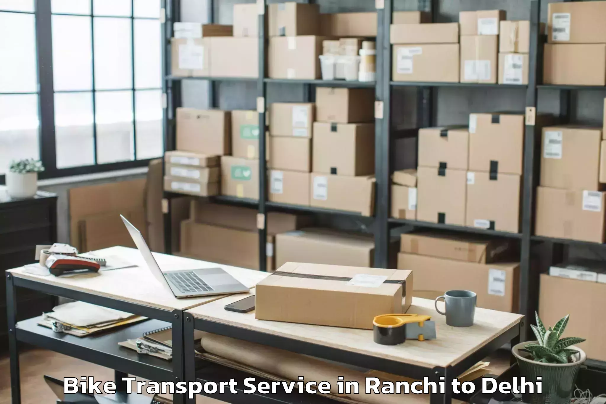 Reliable Ranchi to Shahdara Bike Transport